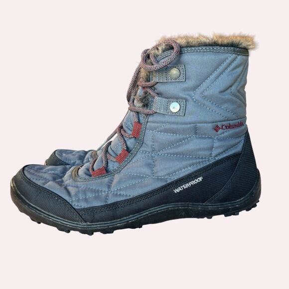 Columbia Minx Shorty III Waterproof Fur Trimmed Lightweight Snow Bootie size 8.5 - Picture 3 of 16